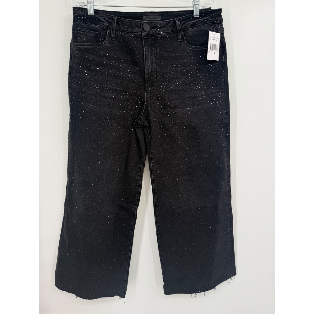 Kut from the Kloth Black High-Rise Wide Leg Jeans with Sparkle - Picture 2 of 11